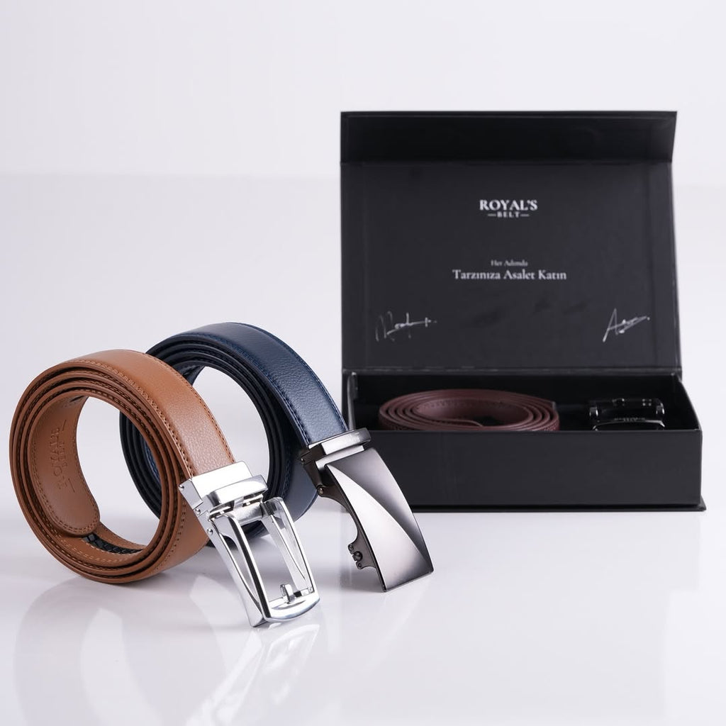 Royal's Belt — Otomatik Tokalı Erkek Deri Kemer